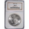 Image 1 : 1881-S MORGAN SILVER DOLLAR, NGC MS-63