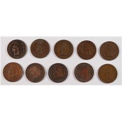 (10) INDIAN HEAD CENTS (74, 78, 79, 80, 81, 82, 87, 88, 92, 97)