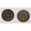 Image 1 : (2) THREE CENT SILVERS (51, 52)