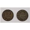 Image 2 : (2) THREE CENT SILVERS (51, 52)