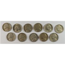 (11) JEFFERSON NICKELS (38, 38-D, 38-S, 39, 39-S, 40, 40-D, 40-S, 41-S, 42, 42-P