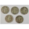 Image 1 : (5) 1925 STANDING LIBERTY QUARTERS