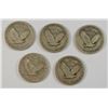 Image 2 : (5) 1925 STANDING LIBERTY QUARTERS