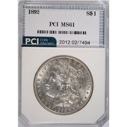 1892 MORGAN DOLLAR PCI MS-61
