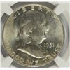 Image 2 : 1951-D FRANKLIN HALF DOLLAR, NGC MS-63 FBL