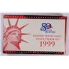 Image 1 : 1999 SILVER PROOF SET IN ORIG BOX/CERT GEM COINS