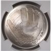 Image 2 : 2014 BASEBALL HALL OF FAME COMMEM SILVER DOLLAR NGC MS-70  HONUS WAGNER LABEL