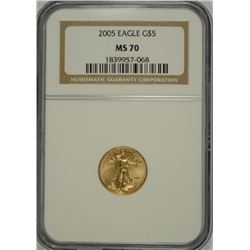 2005 $5 GOLD AMERICAN EAGLE NGC MS-70 !!!