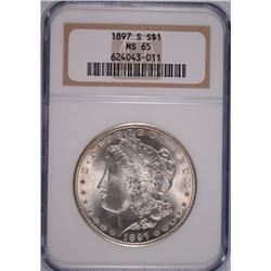 1897-S MORGAN DOLLAR NGC MS-65