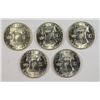Image 2 : (5) 1955 FRANKLIN HALF DOLLARS CH BU