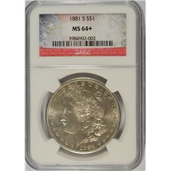 1881-S MORGAN DOLLAR NGC MS-64+