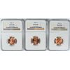 Image 1 : ( 3 ) 1958 LINCOLN CENTS, NGC MS-66 RED GEMS!!