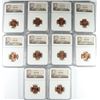 Image 1 : LOT OF ( 10 ) 1959-D LINCOLN CENTS, NGC MS-66 RED