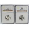 Image 1 : (2) 1944 MERCURY DIMES NGC MS 66
