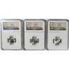 Image 1 : ( 3 ) 1960 ROOSEVELT DIMES, NGC MS-66