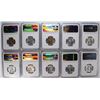 Image 2 : LOT OF (10) 1962 WASHINGTON QUARTERS NGC MS-65