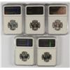 Image 2 : LOT OF ( 5 ) 1963 WASHINGTON QUARTERS, ( 4 ) NGC  PROOF-67 & ( 1 ) NGC PROOF-66
