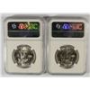 Image 2 : LOT OF ( 2 ) 1959-D FRANKLIN HALF DOLLARS, NGC MS-64 FBL