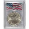 Image 1 : 2001 SILVER AMERICAN EAGLE PCGS GEM UNC (WORLD TRADE CENTER-GROUND RECOVERY ZONE
