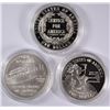 Image 2 : 1996 SMITHSONIAN, 96 COMMUNITY SERVICE PF  & 03 FIRST FLIGHT UNC. SILVER DOLLARS