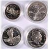 Image 1 : 1999 2-PCS YELLOW STONE, 90 PF EISENHOWER DOLLARS & 91 MT RUSHMOORE HALF COMMEMS