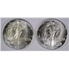 Image 1 : ( 2 ) 1987 AMERICAN SILVER EAGLES, UNC.