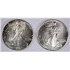 Image 1 : ( 2 ) 1992  AMERICAN SILVER EAGLES, UN