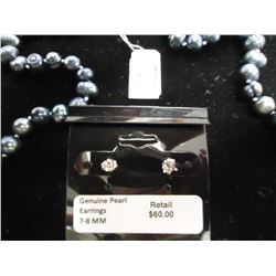 FRESH WATER PEARL NECKLACE AND EARRINGS SET