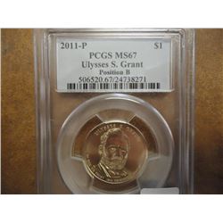 2011-P GRANT DOLLAR PCGS MS67 POS. B