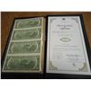 Image 2 : UNCUT SHEET OF 4-2003-A $2 FRN'S CRISP UNC IN