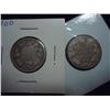 Image 2 : 1900 & 1910 CANADA SILVER 25 CENTS