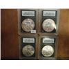 Image 1 : 1999-P.2000-P,01-P & 04-P AMERICAN SILVER EAGLES