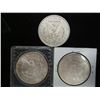 Image 1 : 1886-O, 1888-O UNC & 1890 AU MORGAN SILVER DOLLARS