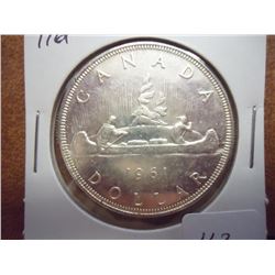 1961 CANADA SILVER DOLLAR