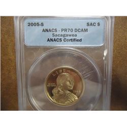 2005-SACAGAWEA DOLLAR ANACS PR70 DCAM