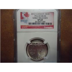 2012 CANADA SILVER $20 NGC SP69 POLAR BEAR