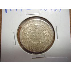 1944-L INDIA SILVER HALF RUPEE .0939 OZ. ASW
