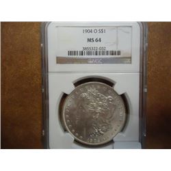 1904-O MORGAN SILVER DOLLAR NGC MS64