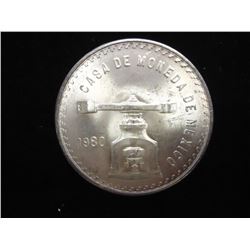 1980 MEXICO SILVER ONZA PESO