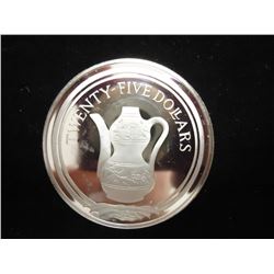 1988 BRITISH VIRGIN ISLANDS SILVER PROOF $25