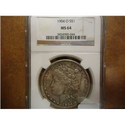 1904-O MORGAN SILVER DOLLAR NGC MS64