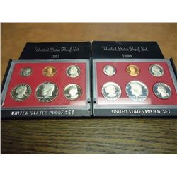 1980 & 1981 US PROOF SETS (WITH BOXES)