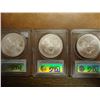 Image 2 : 2008,08 & 2010 AMERICAN SILVER EAGLES PCGS MS70'S