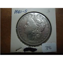 1881-S MORGAN SILVER DOLLAR