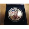 Image 1 : 1999 COLORIZED AMERICAN SILVER EAGLE IN CASE