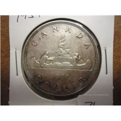 1951 CANADA SILVER DOLLAR