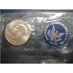 1972-S  IKE SILVER DOLLAR UNCIRCULATED (BLUE PACK)