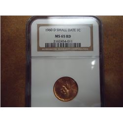 1960-D SMALL DATE LINCOLN CENT NGC MS65RD