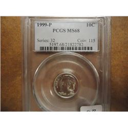 1999-P ROOSEVELT DIME PCGS MS68