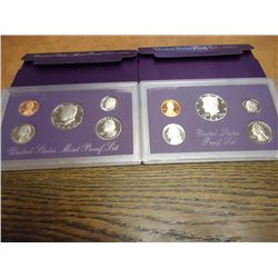 1987 & 1989 US PROOF SETS (WITH BOXES)